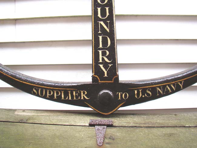 A Trade Sign in the form of an Anchor inscribed "PAUL REVERE FOUNDRY Since 1787 Supplier to U.S. Navy" — image 4
